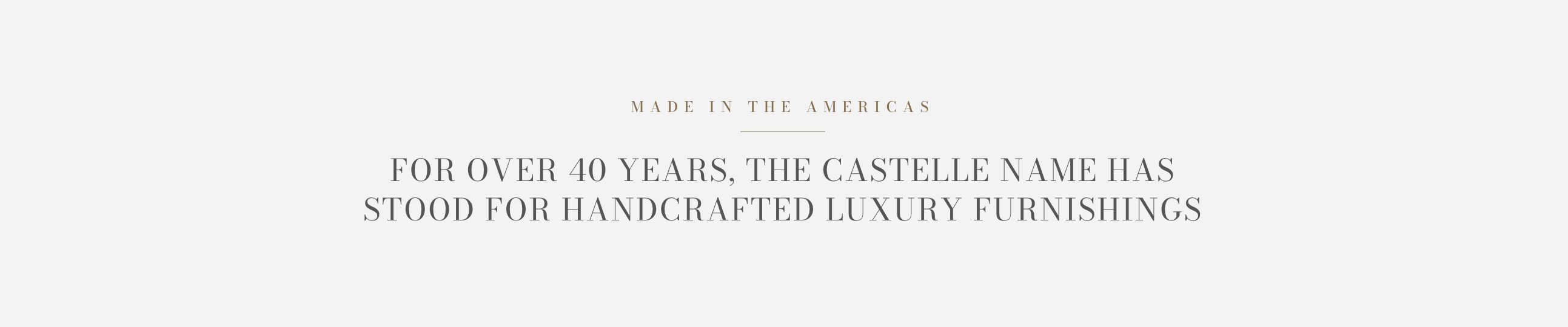 Castelle luxury furniture advertising branding and marketing agency
